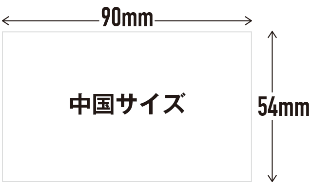 中国サイズ（90×54mm）